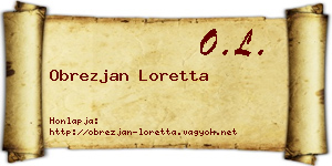 Obrezjan Loretta névjegykártya